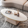 Charming White Marble-Top Coffee Table / Lixra