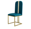 Set-Of-6 Golden Finish Dining Chairs / Lixra