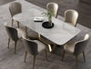 Light Finish Marble-Top Dining Table Set / Lixra
