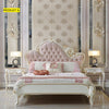 Beautifully Crafted Wooden Bed With Fabric Upholstery / Lixra