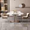 Celestial Modern Extendable Round Rectangle Dinning Table Set / Lixra