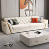 Regal Gold-Trimmed Leather Trio of Luxury in 3-2-1 Sofa Set / Lixra