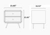 Set Of 2 Solid Wood Minimalist Nightstands
