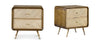 Set Of 2 Wooden Minimalist Nightstands / Lixra