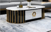 Modern Designed Coffee Table with Metal Finish / Lixra