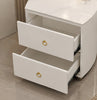 Marble Top Minimalistic Set of 2 Night Stand / Lixra