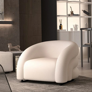 Curved Design Luxurious Velvet Accent Chair / Lixra