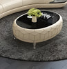 Geometric Elegance Modern Oval Coffee Table / Lixra