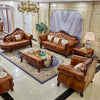 European Nordic Leather Wooden Sofa Set / Lixra