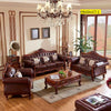 European Stylish Leather Wooden Sofa Set / Lixra