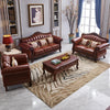 European Stylish Leather Wooden Sofa Set / Lixra