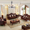 European Stylish Leather Wooden Sofa Set / Lixra