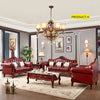 European Stylish Leather Wooden Sofa Set / Lixra