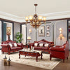 European Stylish Leather Wooden Sofa Set / Lixra