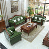 European Stylish Leather Wooden Sofa Set / Lixra