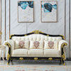 European Elegant Antique Leather Sofa Set / Lixra