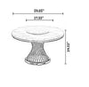 Comfortable Round Marble-Top Dining Table Set
