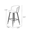 Set Of 3 Soft Leather Luxurious High-Raised Bar Stools