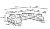 Modern Artistic Style Cozy Leather Sectional Sofa Set / Lixra
