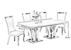 Modern Elegance Marble Dining Table Set