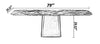 Rectangular Shape Marble Dining Table