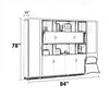 Modernized Multi-Storage Office Wooden Bookshelves