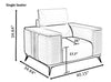 3-Piece Indoor Leather Upholstery Sofa Set / Lixra
