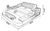 Contemporary Modern Multifunctional Leather Bed