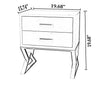 Set Of 2 Glossy Tabletop Storage Night Stand