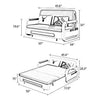 Multifunctional Sofa Bed Upholstered with Linen Cotton / Lixra