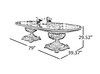 Brusten European Craved Glass Dining Table Set