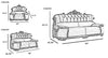 Liville 3-Piece Leather European Sofa Set