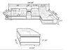 Modish Comfy Leather Palatial Sectional Sofa Set / Lixra