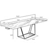 Glossy Expandable Marble Dining Table / Lixra