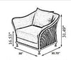 Modernized Metallic Accents Fabric Sofa Set