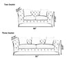 Luxurious Fabric Sofa-Set with Chesterfield Design