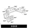 Classic Wooden Leather Sofa 3-2-1 Set / Lixra