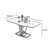 Geometric Rectangular Marble Dining Table Set