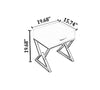 Set Of 2 Metallic Glossy Wooden Bedside Night Stand