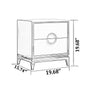 Set Of 2 Glossy Golden Finish Wooden Night Stand
