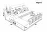Modern Wooden Leather Bed with Drawers