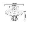 Round Marble Dining Table Set with Lazy Susan