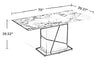 Resplendent Design Elegant Marble-Top Dining Table / Lixra