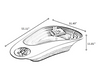 Modern Curved Glass Top Coffee Table / Lixra