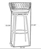 Set Of 3 High Raised Swivel Counter Bar Stools