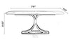 Contemporary X-Shaped Marble Dining Table