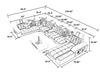 Modern Fabric Sectional Sofa U-Shaped / Lixra
