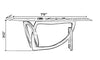 Fine Rectangular Marble Dining Table Set