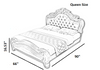 European Carved Wooden Leather Bed / Lixra
