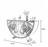 Wooden Semi Circle Structured Zebra Buffet Table